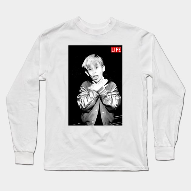 Macaulay Culkin Tees Long Sleeve T-Shirt by nanoine73